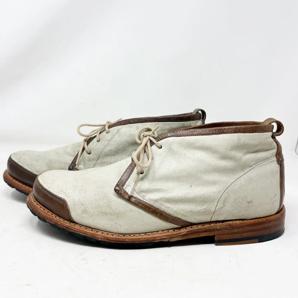 Timberland Boot Co Canvas Leather Chukka Boots Blake Winter Lug Sole Size 11